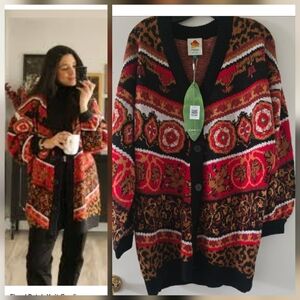 Farm Rio Tiles Cardigan